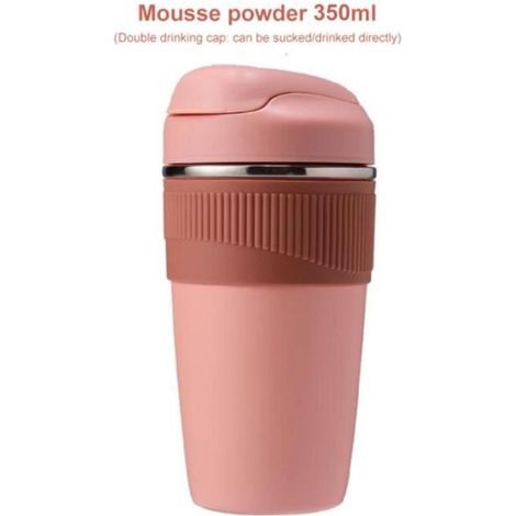 1 unité Gourde thermos acier inoxydable, double paroi isolée sous vide, rose 500 ml, idéale pour eau chaude ou froide au bureau ou en extérieur