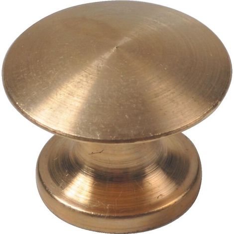 Bouton lentille rustique Ø 16 mm - laiton brut - METAUX OUVRES & DECORES (1/2)