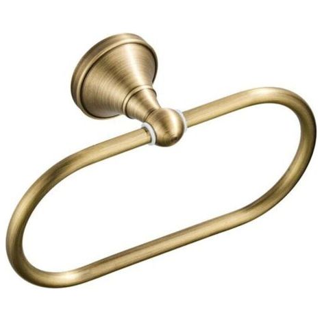 Anneau-Torchon , Bronze brossé, Porte-Serviette Ovale en Laiton Antique Support-Serviette pour Accessoires de Cuisine Salle de Bain fixé au Mur (1/4)