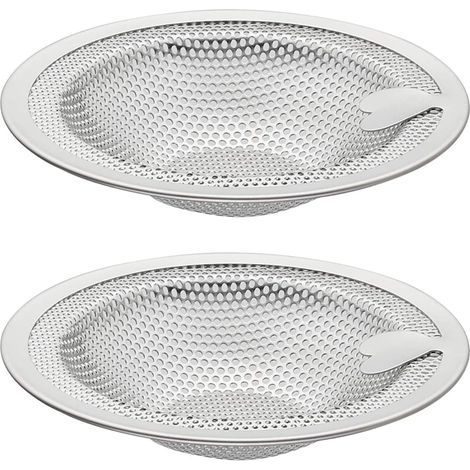 2 Pcs Filtre Évier Cuisine en Forme de Cœur,Filtre à évier en Acier Inoxydable,Grille Evier,Bouchon Évier Cuisine,Crépine Drain Stopper,Crépine d'évier Panier (1/5)