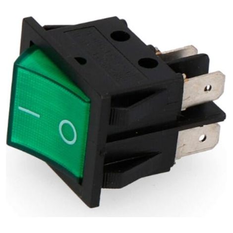 Interrupteur Simple Bipolaire 15A 250V Vert - SILAMP (1/2)