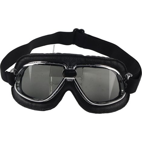 Lunettes de moto motocycliste cyclisme extérieur lunettes de protection noires argentées (1/5)