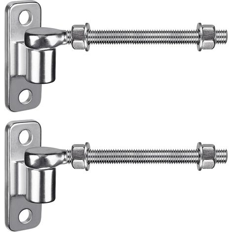 Charnières de Portail, M12 Quincaillerie de Portail de Jardin Robuste 2pcs 16mm Crochet pour Boulon de Suspension en métal sur Plaque pour Portail de Ferme/Clôture en Bois/Allée, 440lbs/20cm (1/5)
