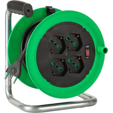 Avvolgicavo zeus fme 2p+t 16a bipasso schuko x4 n°xmmq 3x1,0 mt 15 Fanton (1/2)