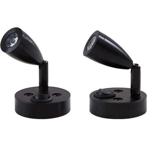 Lampe de lecture LED 12V Spot, lampe de chevet, applique murale, interrupteur réglable, éclairage intérieur pour camping-car, caravane, fourgonnette, bateau (noir, court) (1/5)