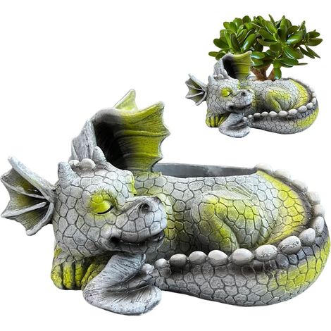 Drachenstatue Drache aus Kunstharz Fabelwesen Skulptur