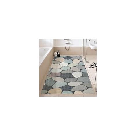 Tapis de Douche antidérapant 120x80 CM Tapis Douche antidérapant de Style Moderne en PVC Doux et Confortable avec Trous de Drainage, Haute perméabilité à l'eau, adapté aux Zones humides (1/5)