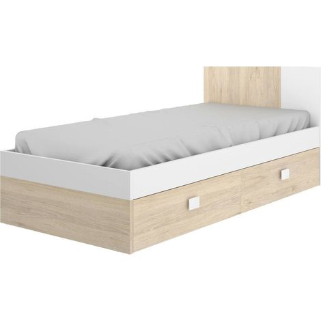 Letto per Bambini Allegruze, Lettino Dimensione Materasso 90x190 cm, 97x196 cm Bianco (1/5)