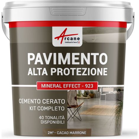 Microcemento per pavimenti interni: alta protezione - 2 m² (in 2 strati) Marrone Cacao - ARCANE INDUSTRIES