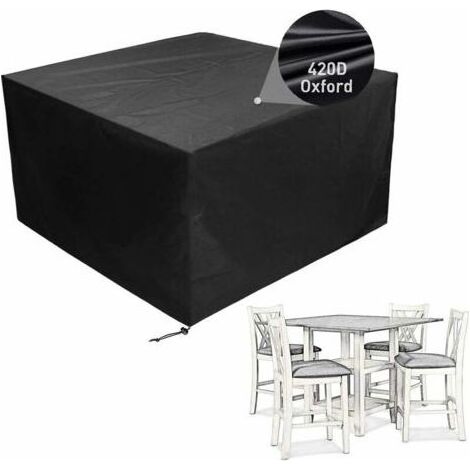 Patio Furniture Cover Waterproof Outdoor Sectional Sofa Set Covers, Outdoor Rectangle Table and Chair Set Covers, Dust Proof Furniture Protective Cover carré 135×135×74cm, Ensoleillé
