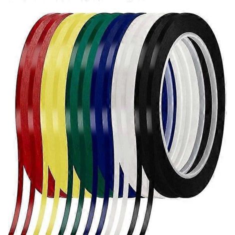 12 Rollen 3 mm (1/8 Zoll) feines Streifen-Whiteboard-Klebeband, trocken abwischbares Klebeband, selbstklebender Rastergrafikmarker (1/5)