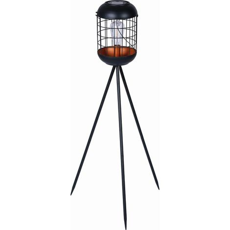 LED Solar Dreibein Laterne Ø17,5x26/92cm, Metall