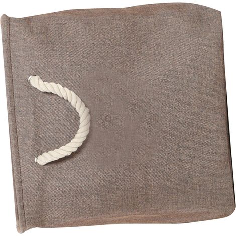 Panier à linge rigide en EVA, boîte de rangement simple en tissu de coton et de lin, panier de rangement pour jouets dans une armoire, panier de rangement pour collations et autres articles, couleur m (1/5)