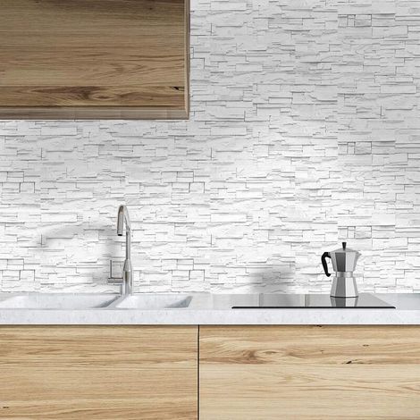 Autocollant effet carrelage mural pour décoration intérieure, dosseret auto-adhésif, carreaux autocollants pour salon, cuisine, salle de bain (UB026, 9pcs)Lefou (1/5)