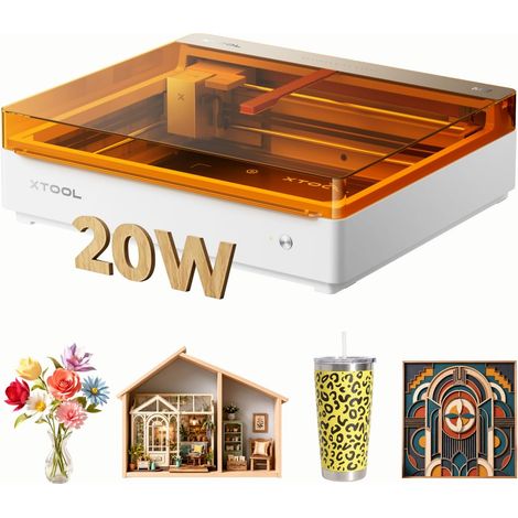 xTool M2 20W Graveur Laser, Double Caméra Intégrée, Sécurité de Class 1, Machine de Gravure Laser pour Bois, Acrylique, Stickers DIY et Cadeaux Personnalisés-M2 20W Standard (1/5)