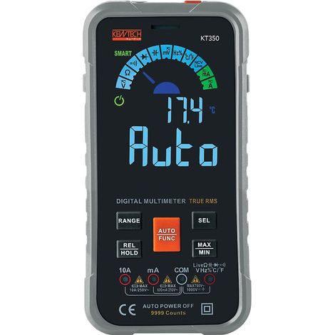 Multimètre numérique TRMS 1000V – Résistance 100 MΩ – Affichage LCD couleur – Norme IEC61010-1 – Pour mesures précises – Turbotronic (1/2)