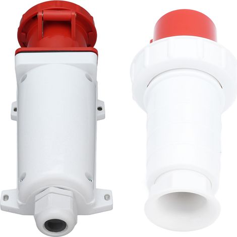 Prise étanche IP67 pour l'aviation industrielle, montage en surface, 4 broches 3P+T, 380 V/415 V, 63 A (1/5)