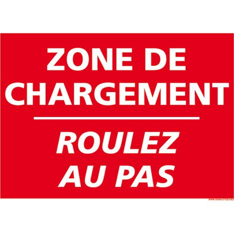 PANNEAU DE SIGNALISATION ZONE DE CHARGEMENT (D0920) - Adhésif - 420 x 300 mm