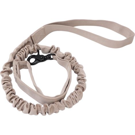 Laisse pour chien durable, résistante à l'usure, facile à contrôler, élastique et maniable, style militaire, accessoire pour animaux de compagnie, kaki (1/5)
