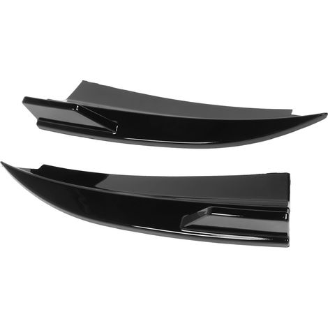 Lot de 2 diffuseurs latéraux de pare-chocs arrière (gauche et droite) pour Mercedes-Benz Classe C Coupé C205 AMG Line C43 C63 (2015-2021), noir brillant (1/5)