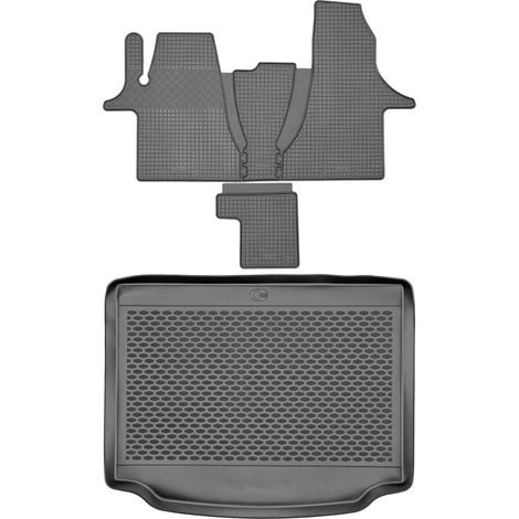 SET Skoda Roomster Kombi / Van dal 2006 al 2015 - tappetini in gomma + tappeto bagagliaio