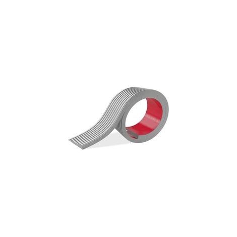 PVC-Schwellenrampe – 1 m x 10 mm x 50 mm – Kleine PVC-Schwellenrampe – Schwellenrampe – Selbstklebende Gummirampe – Geeignet für Rollstühle – Grau (1/5)