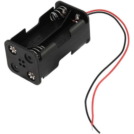Boîtier porte-piles Black Tow Layers 4 x 1,5 V AA avec fils conducteurs js (1/5)