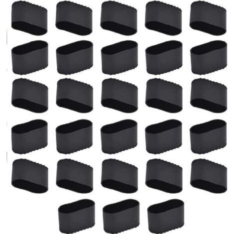 Bouchon Pied De Chaise 28 PièCes Embout De Chaise Rectangulaire Embout De Chaise Oval Protection Protege Pied De Chaise Table Patin Silicone Chaise Caoutchouc Couvre (1/4)
