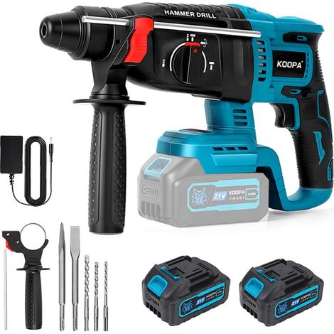 Marteau Perforateur Sans Fil 21V Brushless SDS Plus 3 Fonctions 2 Batteries (1/5)
