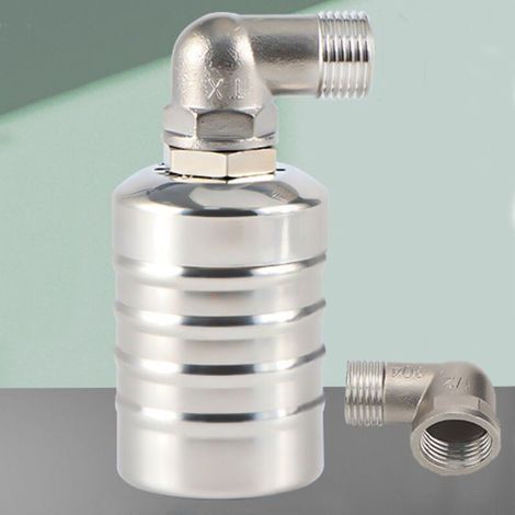 Contrôleur de niveau de piscine, contrôleur de niveau d'eau automatique pour réservoir d'eau, vanne à flotteur entièrement automatique en acier inoxydable 304, mini vanne à flotteur à bille en acier i