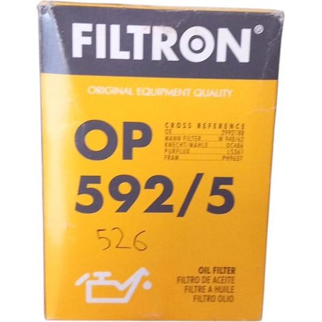 Filtro olio motore marca filtron codice filtro op 592/5