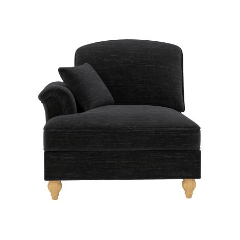 Windsor-Sofa LSF Chenille mit 1 Kissen - Schwarz
WL