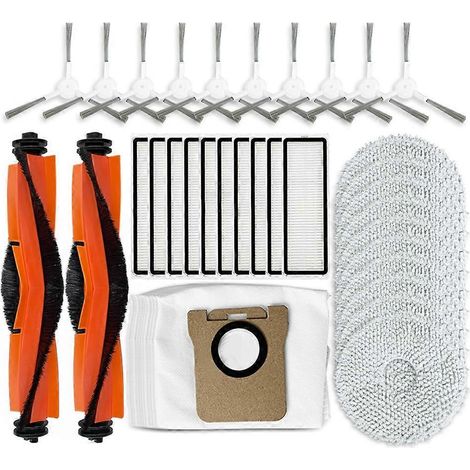 Pièces de rechange pour aspirateur robot X10+ / X20+ / X20 Plus / BHR8124EU : brosse latérale principale, sac à poussière et filtre (1/5)