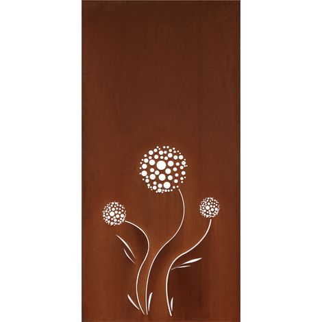 Dekor-Sichtschutzwand Leone 1780x900 mm, rostoptik