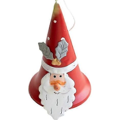 Cloches de Noël en fer forgé, décorations de Noël (rouge) (1 pièce) (1/5)