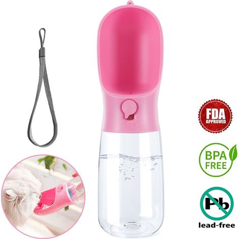 Hunde-Wasserflasche, auslaufsicherer tragbarer Wasserspender für Welpen