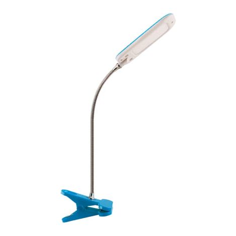 Lampada da lettura a LED con clip, 6W, blu, modello Ideus 02867