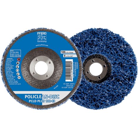 PFERD TOOLS POLICLEAN PLUS PCLD Reinigungsvlies Ø 100x13 mm Bohrung Ø 16 mm für grobe Reinigungsarbeiten 5 Stk (1/4)