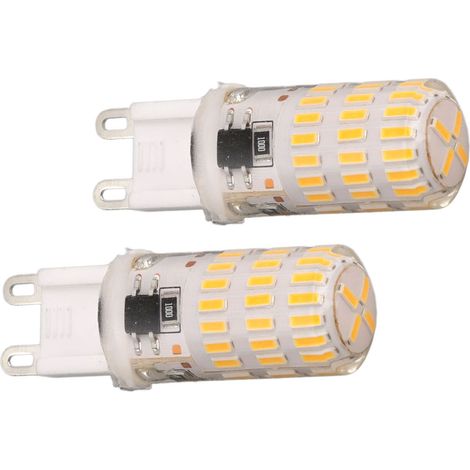 2er-Pack G9 3W 3000K LED-Lampen, 46 warmweiße LEDs, dimmbar, flimmerfrei, 220V