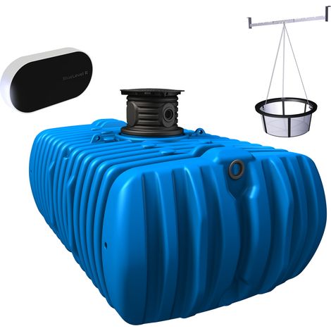4rain FLAT XL Flachtank-Set Smart 7000 Liter inkl. smarter Füllstandsanzeige, Schachtverlängerung und Filterkorb (1/5)