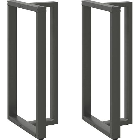 Bartischbeine T-Form 2 Stk. Anthrazit 60x35x(110-111) cm Stahl