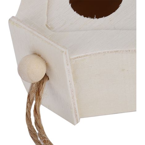 Lot de 4 mini nichoirs à oiseaux suspendus en bois, décoratifs pour jardin, balcon ou cour. (1/5)