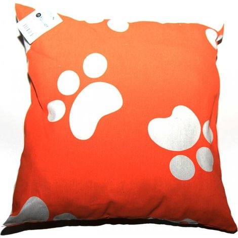 Coussin ''Pattes oranges'' 40 x 40 cm (1/2)