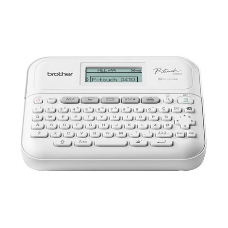 Fratello P-Touch PT-D410 Cablato Monocromatico Trasferimento termico Altro Grigio Bianco (1/3)
