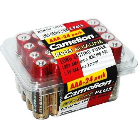 Camelion AAA/LR03 Plus Alcalina 24 unidades LR03-PB24