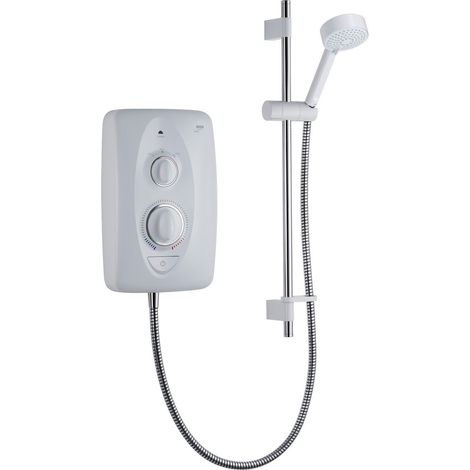 Mira Jump Multi-Fit Electric Shower 7.5kw White Chrome Bathroom 1.1788.477