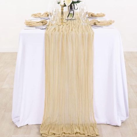 Camino de mesa estilo bohemio con tela de gasa,decoración de malla para la mesa de la cocina,90 x 180 cm (1/5)