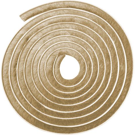 Slid'Up By Mantion – Joint brosse adhésif beige 12 mm – Longueur 5,5 m – Largeur 6,9 mm – Pour portes de placard et séparation – Fermeture amortie