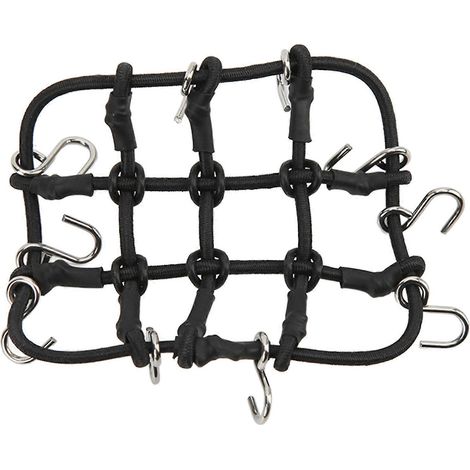 Porte-bagages pour camionnette radiocommandée Xiaomi Jimny, en caoutchouc imitation acier inoxydable, noir. (1/5)