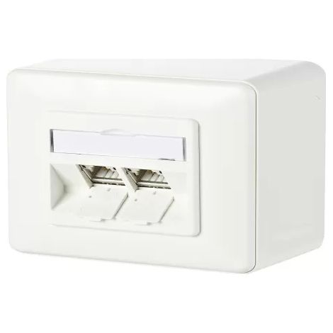 Metz Connect C6Amodul 2 Port 180°M AP reinweiß 130B11D20002-E (1/2)